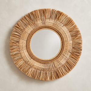Miroir Soleil en Fibres Naturelles
