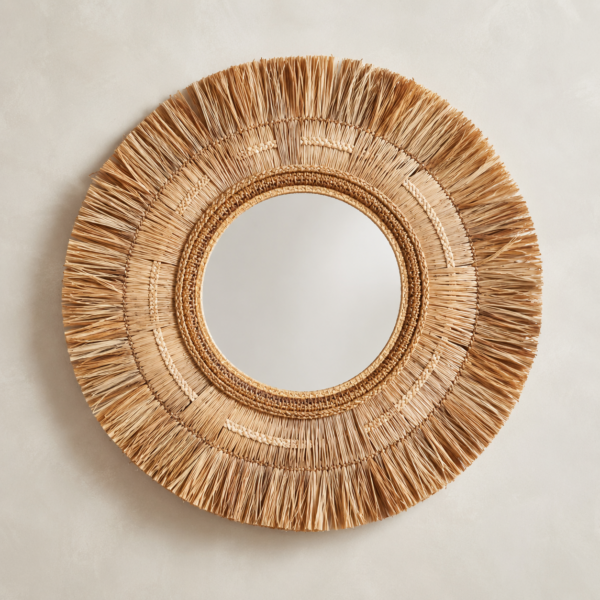 Miroir Soleil en Fibres Naturelles