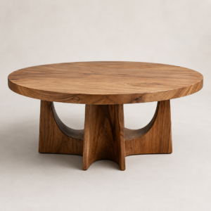 Table Basse Ronde Bois Naturel