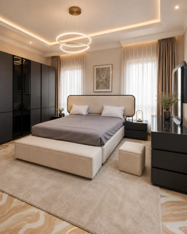 Ensemble Chambre Prestige Beige & Noir