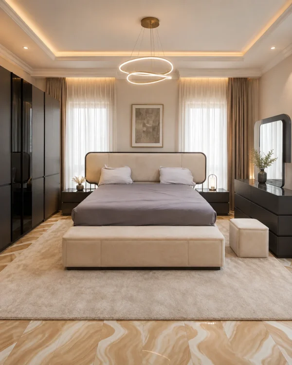 Ensemble Chambre Prestige Beige & Noir