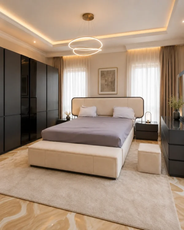 Ensemble Chambre Prestige Beige & Noir