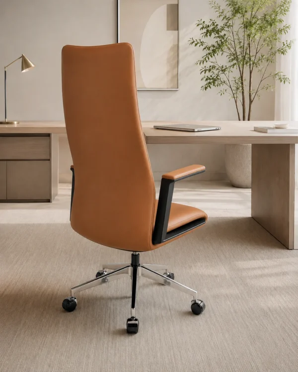 Fauteuil de Direction Premium Camel Haut Dossier