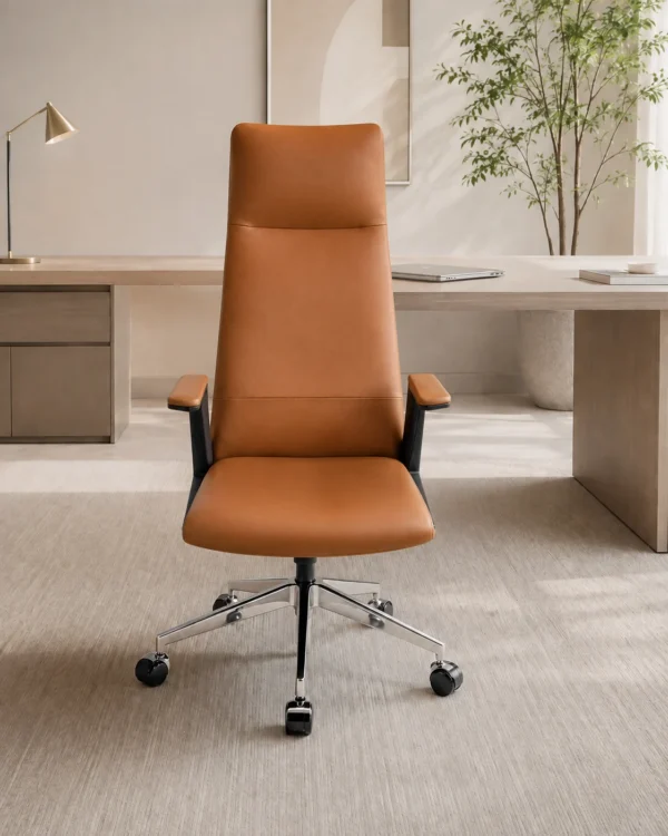 Fauteuil de Direction Premium Camel Haut Dossier