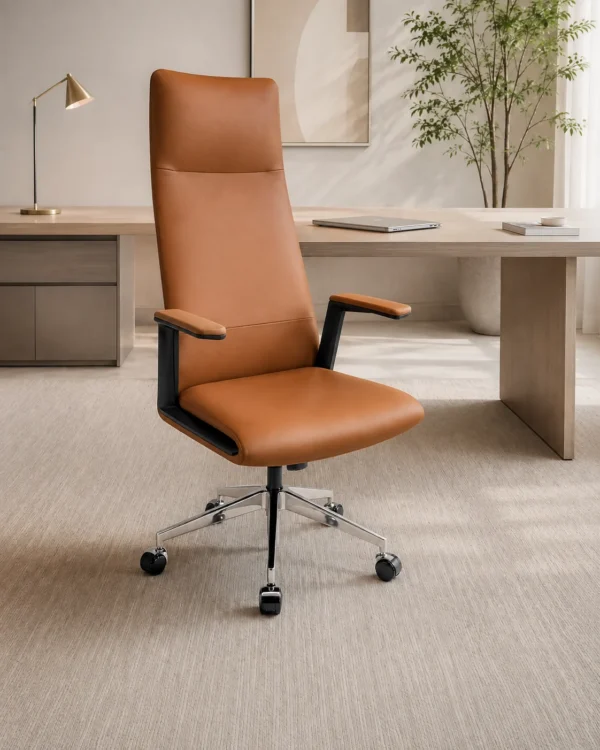 Fauteuil de Direction Premium Camel Haut Dossier