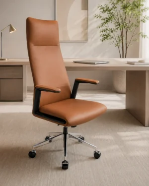Fauteuil de Direction Premium Camel Haut Dossier