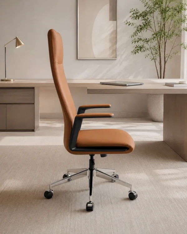 Fauteuil de Direction Premium Camel Haut Dossier
