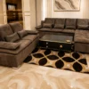 Ensemble Salon d’Angle Premium Marron avec Méridienne