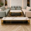 Salon Premium Vert Sauge & Beige avec Fauteuils Assortis