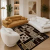 Ensemble Salon Contemporain Camel & Blanc – 2 Canapés + Fauteuil Arrondi