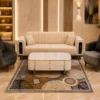Ensemble Salon Premium Crème & Gris – Canapé + 2 Fauteuils