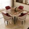 Ensemble Table à Manger Premium avec Chaises – Collection Marbre & Design
