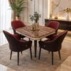 Ensemble Table à Manger Premium avec Chaises – Collection Marbre & Design