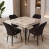 Ensemble Table à Manger Premium avec Chaises – Collection Marbre & Design