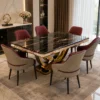 Ensemble Table à Manger Premium avec Chaises – Collection Marbre & Design