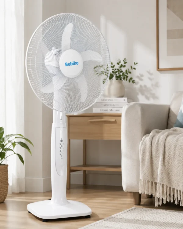 Ventilateur sur Pied BEBIKO – Noir & Blanc
